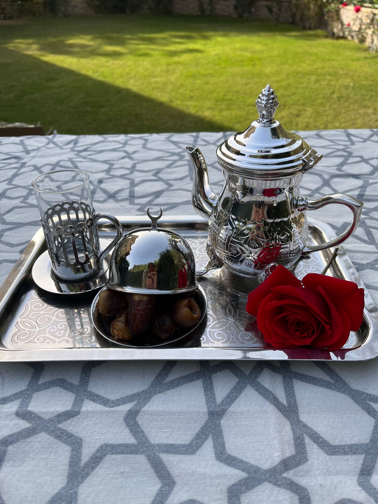 Handcrafted Silver-Plated Arabian Teapot