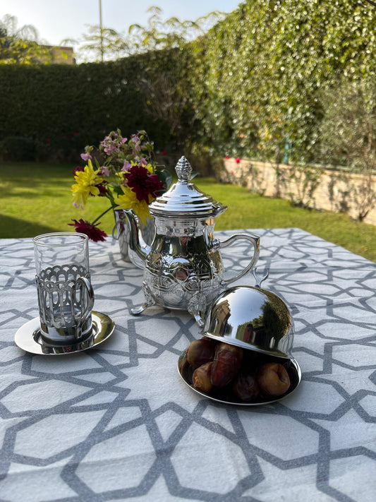 Handcrafted Silver-Plated Arabian Teapot